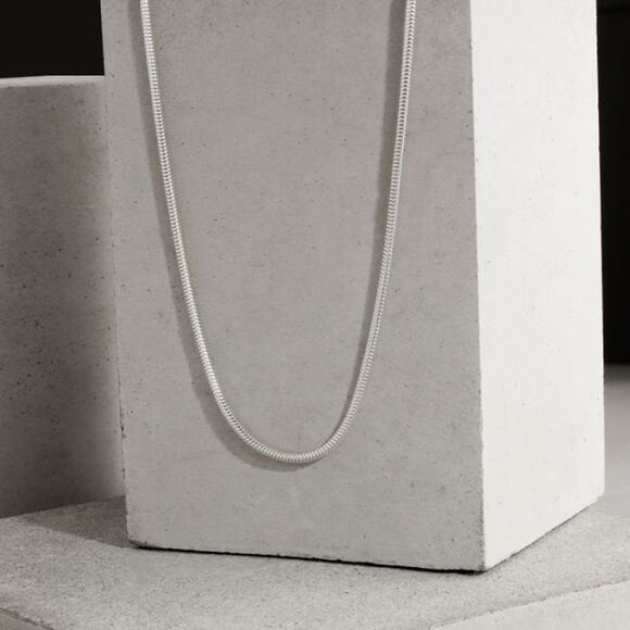 Mens Real Sterling Silver Snake Chain, Thick Flexible Snake Chain, 925 Italy - Picture 4 of 5